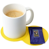 Bit-On-The-Side Plastic Coaster In Yellow
