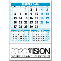 Bold Figure Back Board Calendar