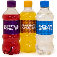 Bottle Of Pop With Cmyk Printed Sticky Label