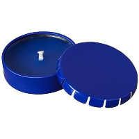 Bova Candle In Tin In Blue