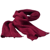 Broach Scarf In Burgundy