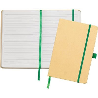 Broadstairs A5 Kraft Paper Notebook In Natural & Green