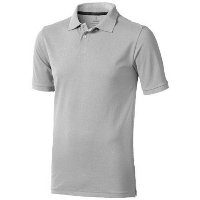 Calgary Short Sleeve Polo In Grey Melange