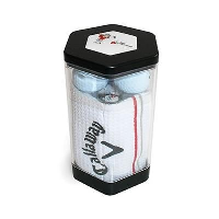 Callaway 3 Ball Hex Golf Towel Tube & Ball Marker