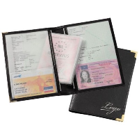 Car Document Wallet In Black