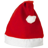 Christmas Hat In Red-White Solid