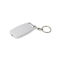 Clicker Keyring Torch Light In White-Silver