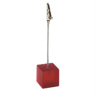 Clip Photo Memo Holder In Clear Transparent Red