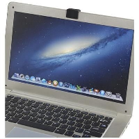 Clip-On Webcam Blocker With Screen Cleaner In Black
