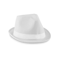 Colour Hat In Polyester Straw With White Colour Band