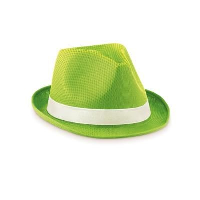 Colour Hat In Polyester Straw With White Colour Band