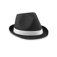 Colour Hat In Polyester Straw With White Colour Band
