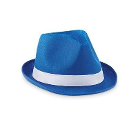 Colour Hat In Polyester Straw With White Colour Band