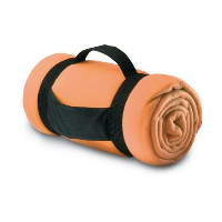 Comfortable Fleece Picnic Blanket In Orange
