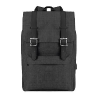 Computer Backpack Rucksack In 600D 2 Tone Polyester With Padded Shoulder Strap Including One Main In
