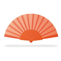 Concertina Hand Fan In Orange