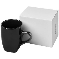 Cosmic 360 Ml Ceramic Pottery Mug In Black Solid