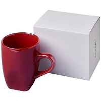 Cosmic 360 Ml Ceramic Pottery Mug In Red
