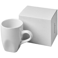 Cosmic 360 Ml Ceramic Pottery Mug In White Solid