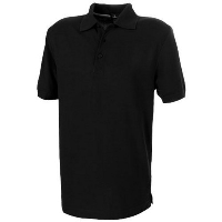 Crandall Short Sleeve Polo In Black Solid