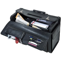 Crisma Pilot Document Trolley Bag In Black