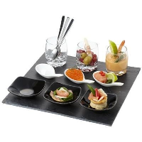 Culi 13-Piece Amuse Bouche Set In Black Solid-White Solid