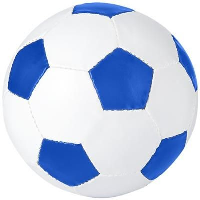 Curve Football In White Solid-Royal Blue