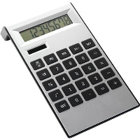 Desk Calculator In Black & Silver