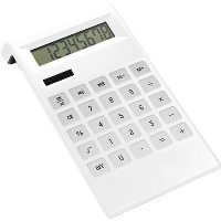 Desk Calculator In White