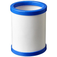 Deva Round Card Pen Holder With Plastic Trim In Blue
