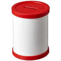 Deva Round Card Pen Holder With Plastic Trim In Red