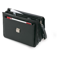 Document Bag In Black Pu