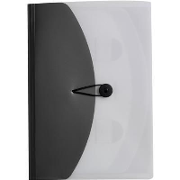 Document Wallet In Black & Translucent Clear Transparent