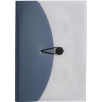 Document Wallet In Blue & Translucent Clear Transparent