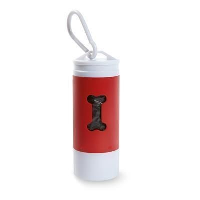 Dog Led Light With Rubbish Container Bags In Red