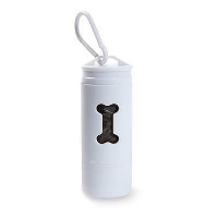 Dog Led Light With Rubbish Container Bags In White
