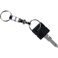 Duo Two Piece Nickel Steel Keyring In Silver