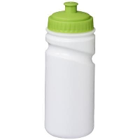 Easy Squeezy Sports Bottle White Body In White Solid-Green