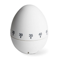 Egg Kitchen Timer In White