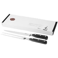 Essential Carving Set In Black Solid-Silver