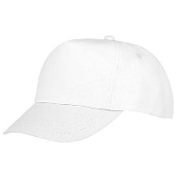 Feniks Childrens 5 Panel Cap In White Solid
