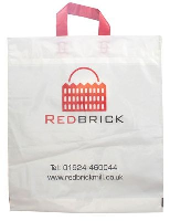 Flexi Loop Polythene Plastic Carrier Bag In White