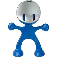 Flexi Man Plastic Alarm Clock In Cobalt Blue