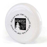 Flying Round Disc In White