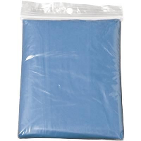 Foldable Translucent Poncho In Blue