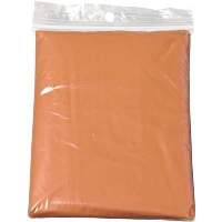 Foldable Translucent Poncho In Orange