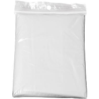 Foldable Translucent Poncho In White