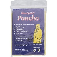 Foldable Translucent Poncho In Yellow