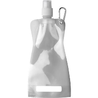 Foldable Transucent Plastic Water Bottle With Belt Clip In Silver