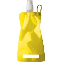 Foldable Transucent Plastic Water Bottle With Belt Clip In Yellow